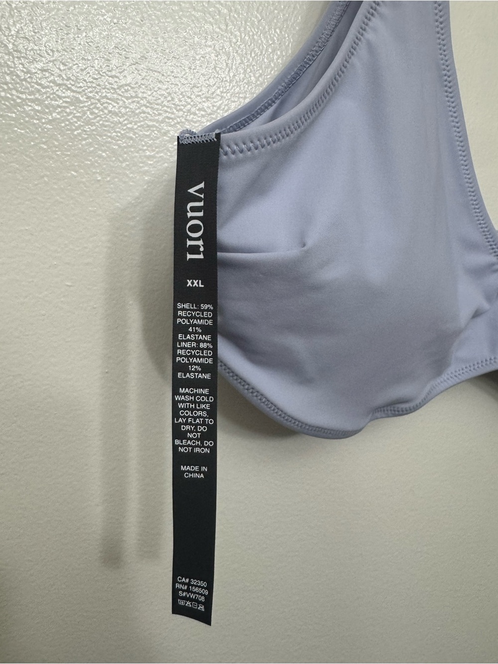 NWT Vuori Aqua Triangle Bikini Top | Women’s Swimwear | Sporty Beach Top - Picture 5 of 5